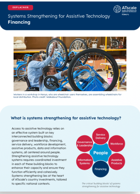 Systems strengthening for assistive technology: Financing
