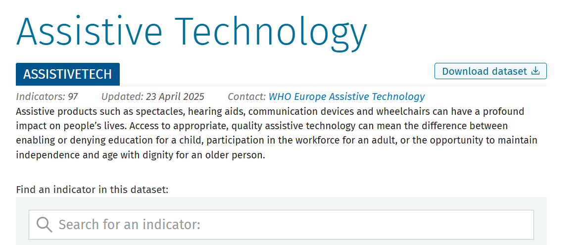 Assistive technology. European Health Information Gateway 
