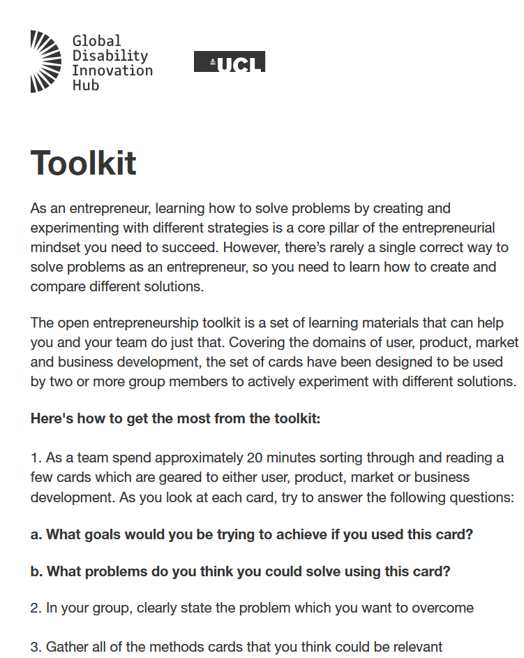 Inclusive Entrepreneur Toolkit
