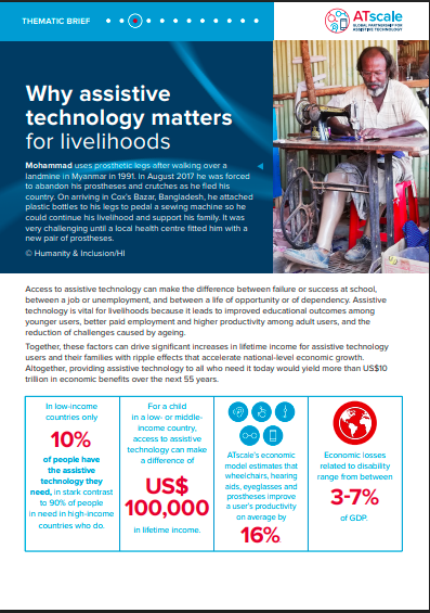 Why assistive technology matters for livelihoods.   
