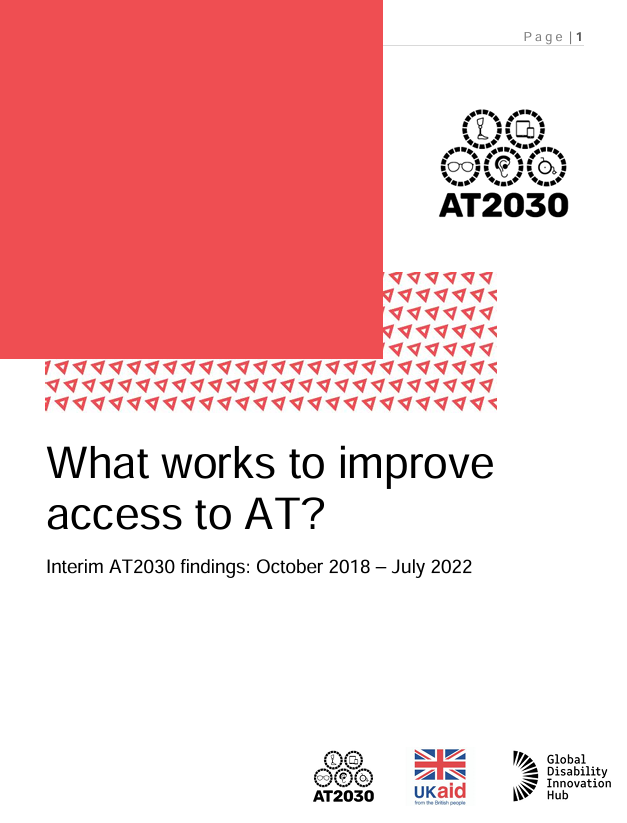 What works to improve access to AT? Interim AT2030 findings: October 2018 – July 2022