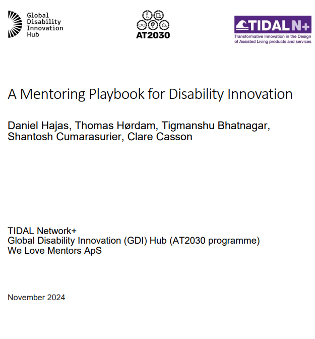 A Mentoring Playbook for Disability Innovation