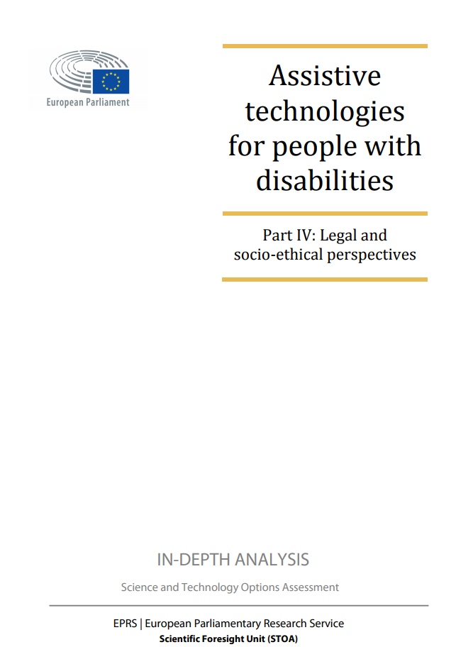 Assistive technologies for people with disabilities. Part 4: Legal and socio-ethical perspectives