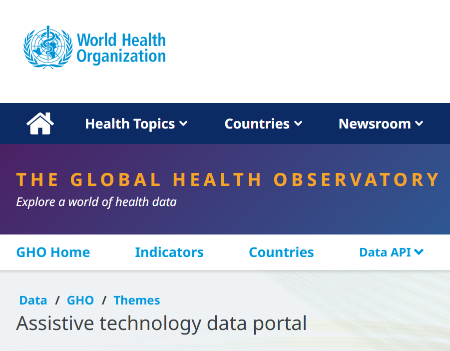 Assistive technology data portal