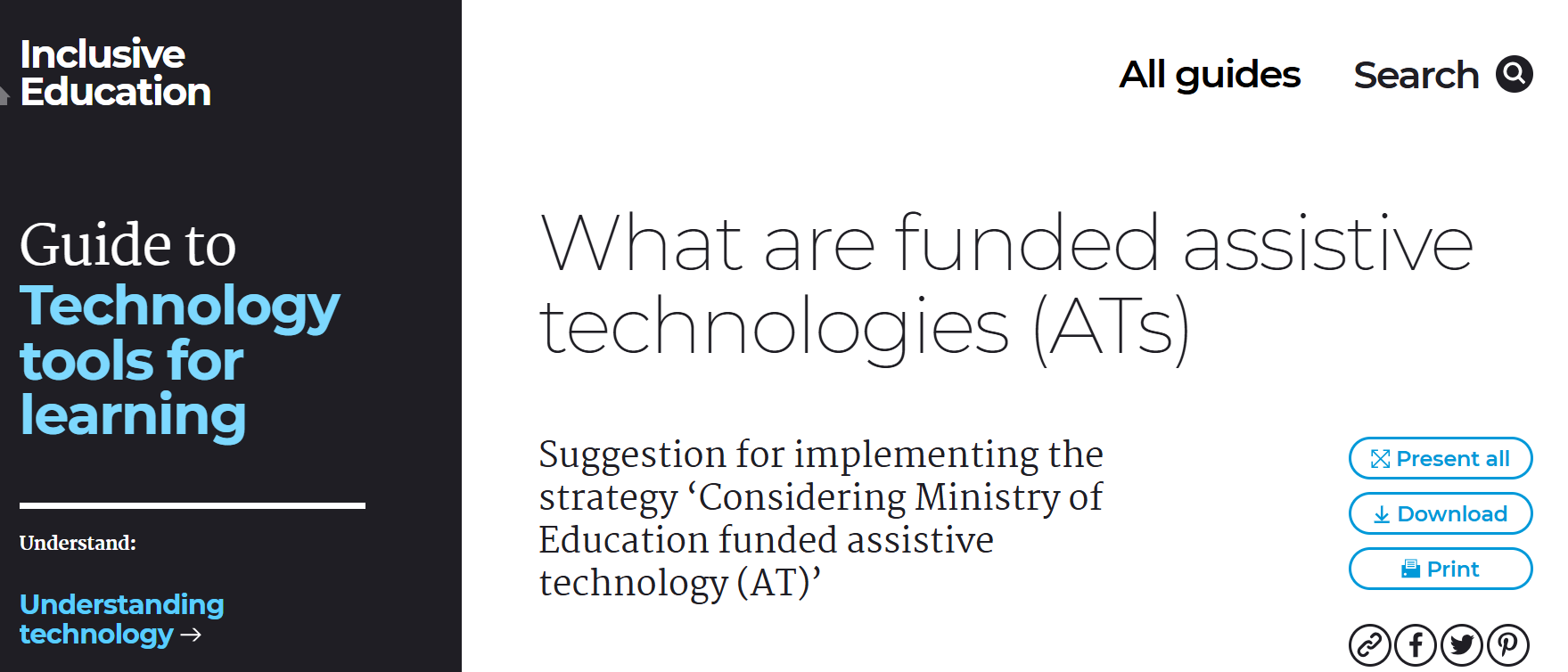 Guide to Technology tools for learning