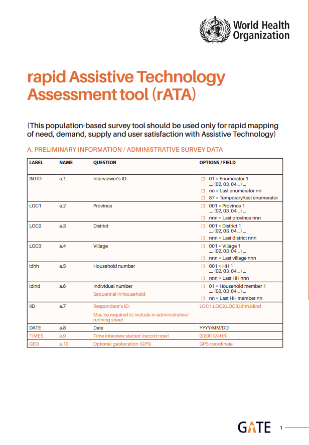 Rapid assistive technology assessment tool (‎rATA)‎
